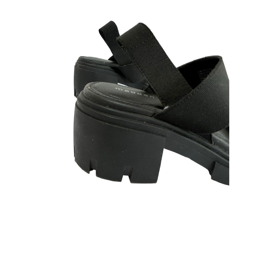 MADDEN GIRL Women's Black Chunky Lug-Sole Y2K Platform Sandals Shoes Size 8.5 - Picture 3 of 6